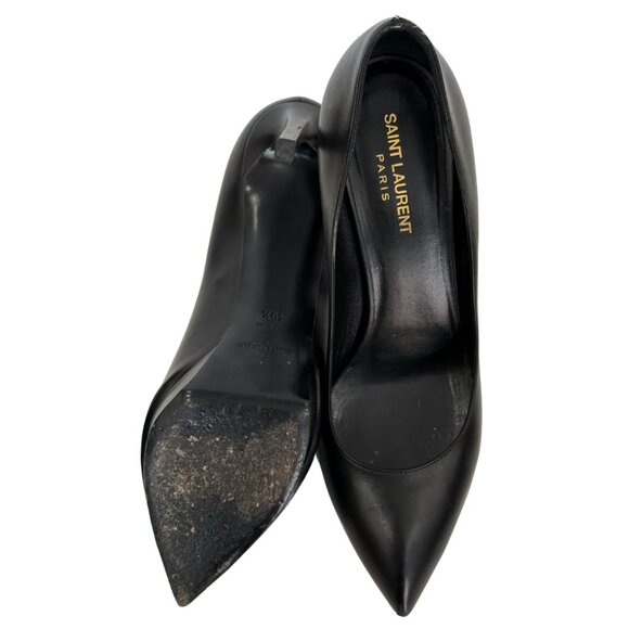 Saint Laurent black platform leather pumps size 10.5 / eu 40.5 - Picture 3 of 8